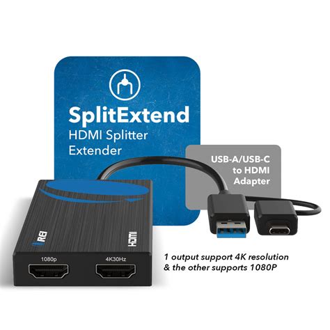 hdmi splitter for dual monitors|OREI SplitExtend HDMI Splitter Extended Display for Dual .